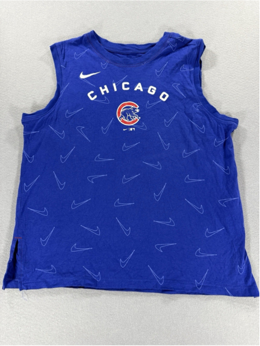 Nike MLB Chicago Cubs Womens Tank Top Blue Size Medium